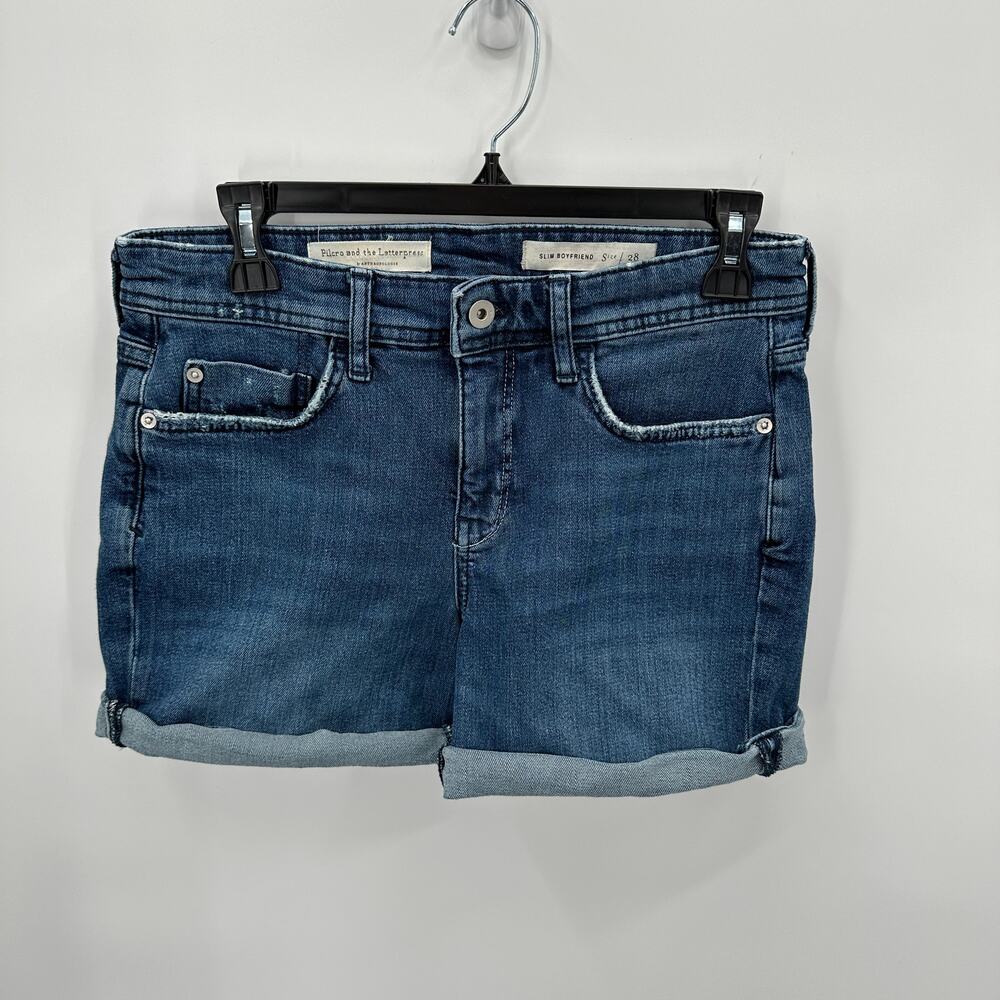 ANTHROPOLOGIE Pilcro & The Letterpress Slim Boyfriend Denim Cuffed Shorts // 28